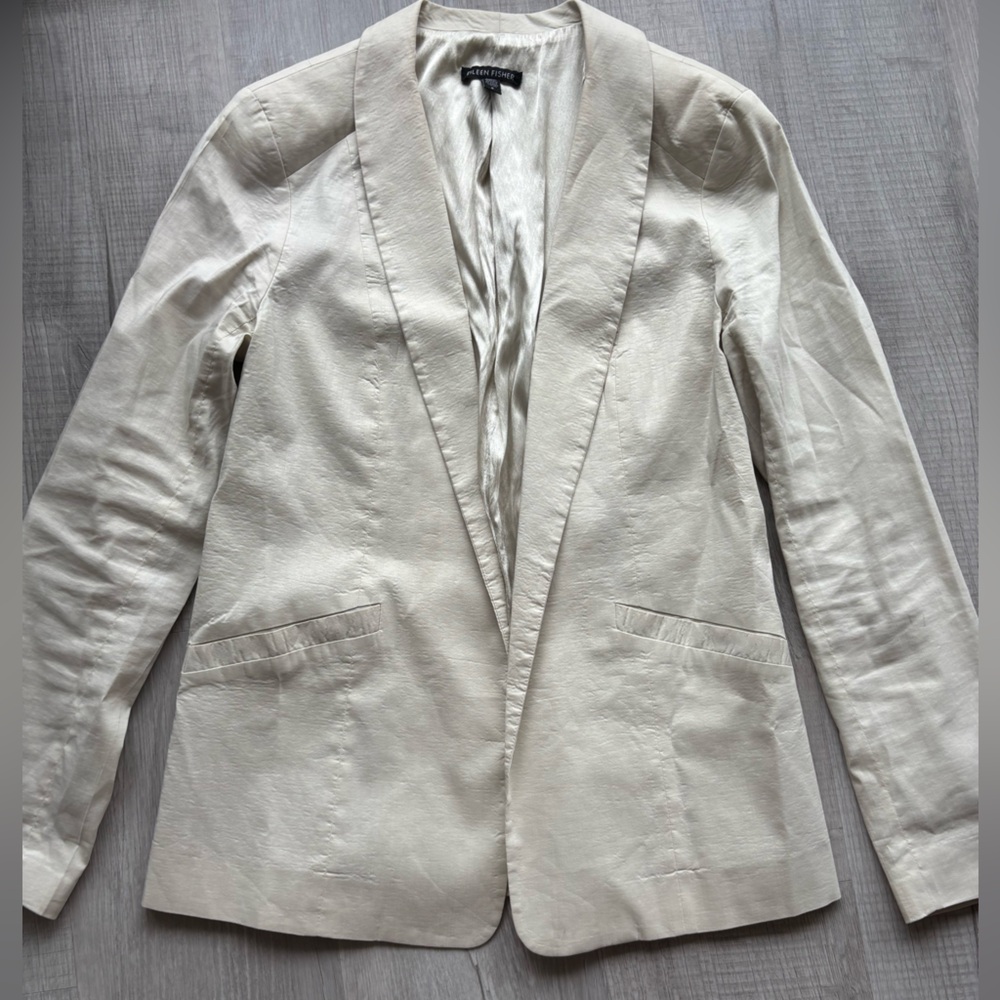 Eileen Fisher Cream Blazer Size 6